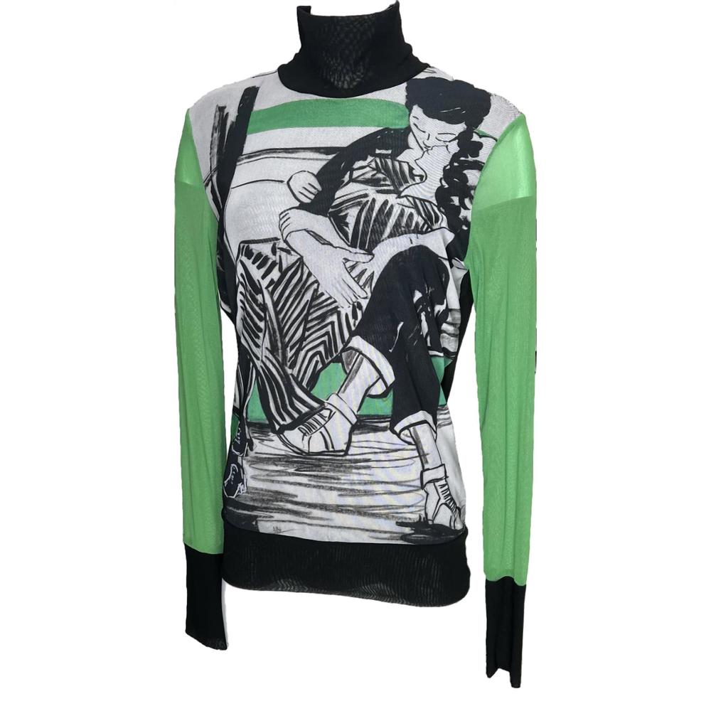 NEW PETIT POIS BY VIVIANA G high neck top in true love